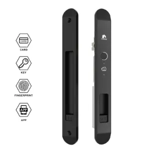 0-黑 WINFREE Tuya Bluetooth Slim Sliding Door Smart Lock