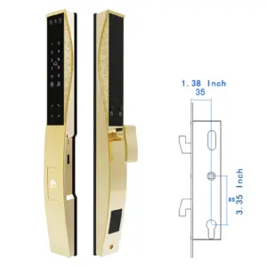 WINFREE Smart Automatic Tuya Wifi 3D face Sliding Door Smart Lock