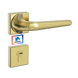 10-7.jpg WINFREE Door Handle Rosette Door Lock with European Mortise for Wooden Door