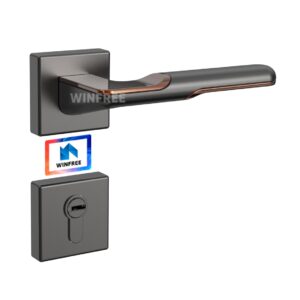 WINFREE Door Handle Zinc Alloy Door Lock with Mortise Easy Installation for Home