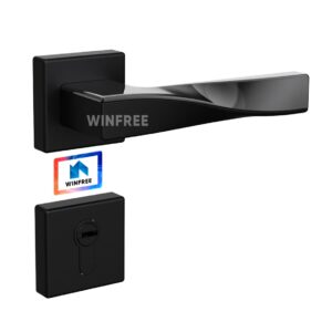 WINFREE Door Handle with Mortise Zinc Alloy Door Lock for Wooden Door