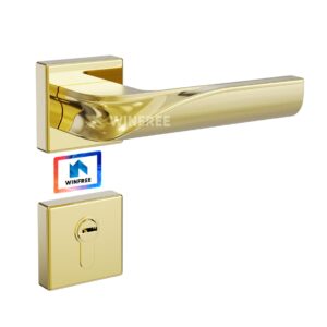 17-4.jpg WINFREE Door Handle with European Mortise Rosette Door Lock for Hotel