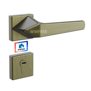 WINFREE Door Lock for Bathroom Bedroom with Mortise Zinc Alloy Door Handle