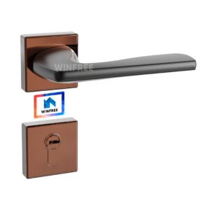 WINFREE Door Lock with European Mortise Rosette Door Handle