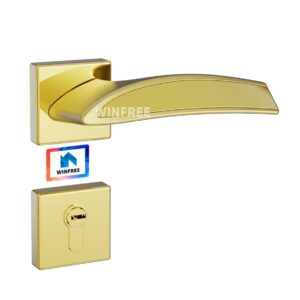 WINFREE Door Handle with Mortise Rosette European Door Lock for Houses