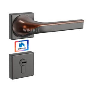 WINFREE Door Lever with Mortise Zinc Alloy Door Lock for Interior Door