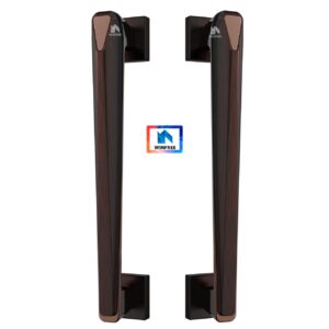 Patent Design Double Open Glass Main Door Pull Handle Rosette Pull Lever with Mortise Door Lock for Hotel