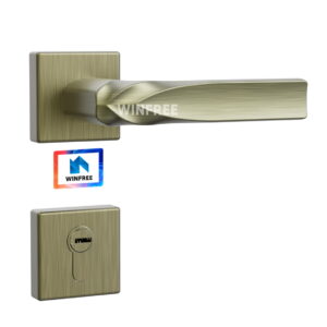 WINFREE Wooden Door Interior Door Lock for Home and Hotel Zinc Alloy Door Handle