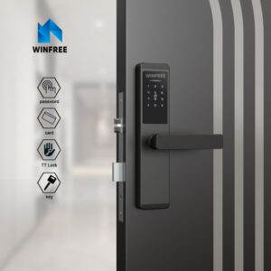 Security Door Smart Lock Card and Password Access Apartment Door Lock with TTlock Remote Control