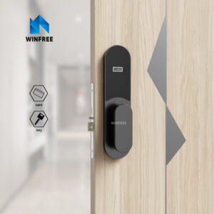 Hotel Smart Lock Card and Key Access for Wooden Door