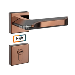 16 Foshan hyh Hot Selling Design Zinc Alloy Rosette Door Handle Lock with Mortise