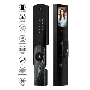 Winfree Tuya Wifi Automatic Video Surveillance Palm Vein Smart Main Door Lock